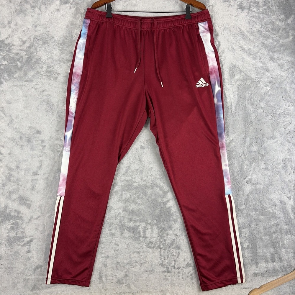 Adidas Tiro Track Pants Mens 2XL Red Striped Tapered Soccer H60008